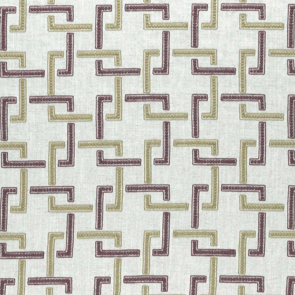 CLARKE AND CLARKE F0960/04.CAC.0 SEKAI ORCHID/WILLOW Fabric - Eade's Wallpaper