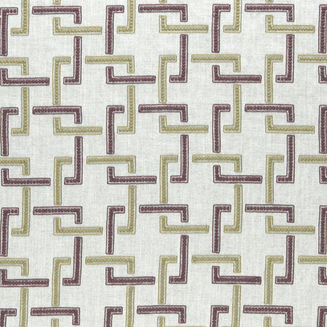 CLARKE AND CLARKE F0960/04.CAC.0 SEKAI ORCHID/WILLOW Fabric - Eade's Wallpaper