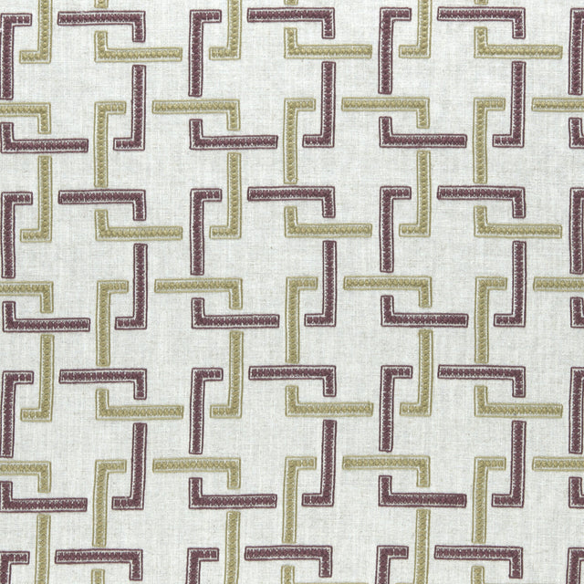 CLARKE AND CLARKE F0960/04.CAC.0 SEKAI ORCHID/WILLOW Fabric - Eade's Wallpaper