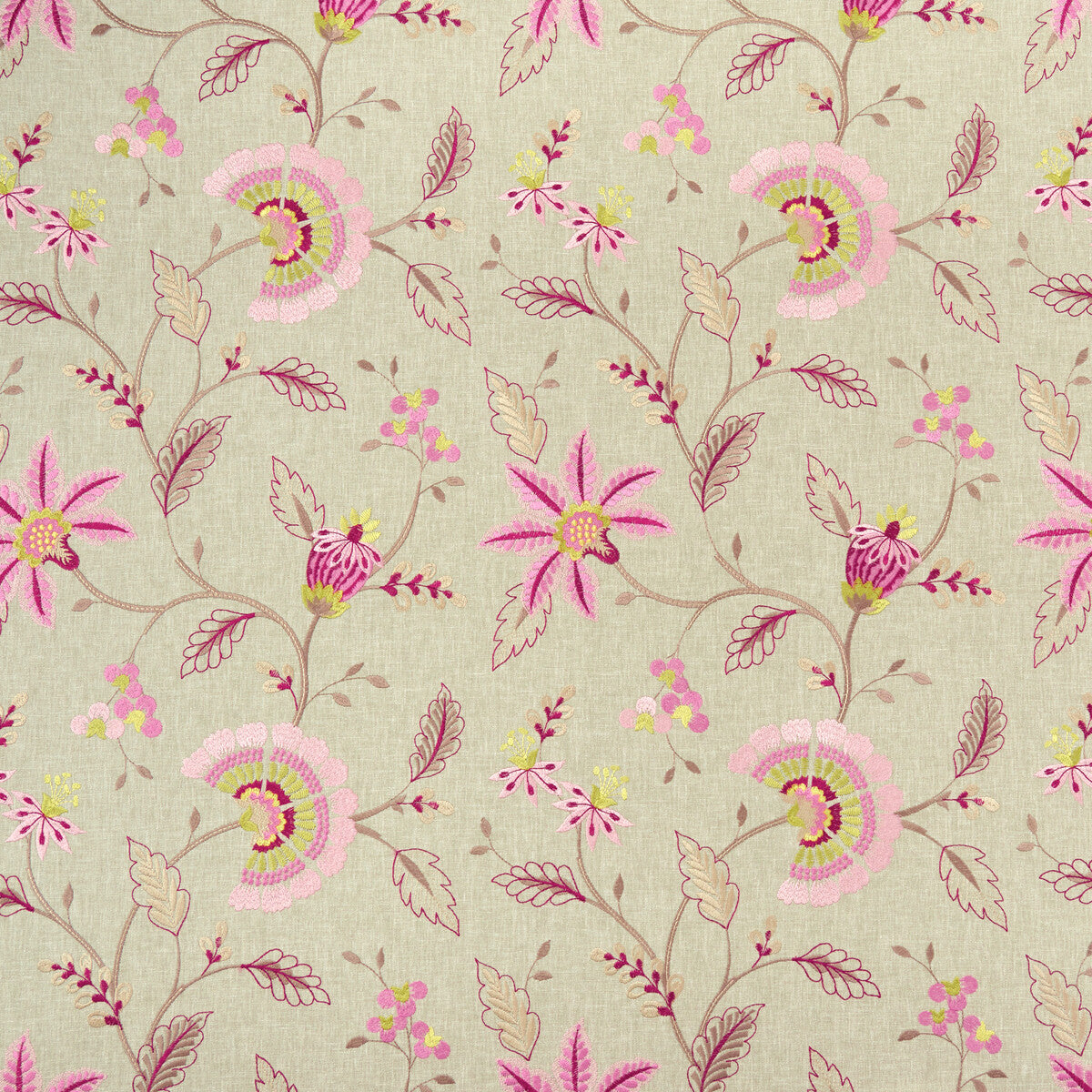 CLARKE AND CLARKE F1004/05.CAC.0 DELAMERE RASPBERRY Fabric - Eade's Wallpaper