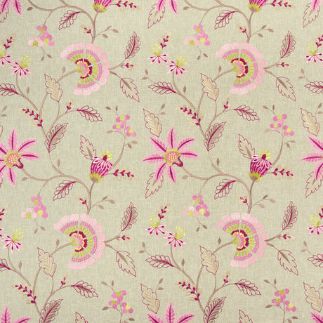 CLARKE AND CLARKE F1004/05.CAC.0 DELAMERE RASPBERRY Fabric - Eade's Wallpaper