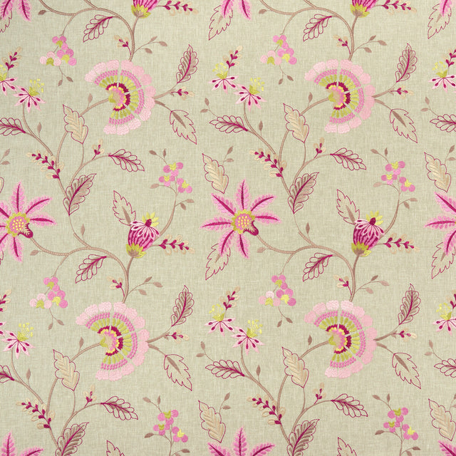 CLARKE AND CLARKE F1004/05.CAC.0 DELAMERE RASPBERRY Fabric - Eade's Wallpaper