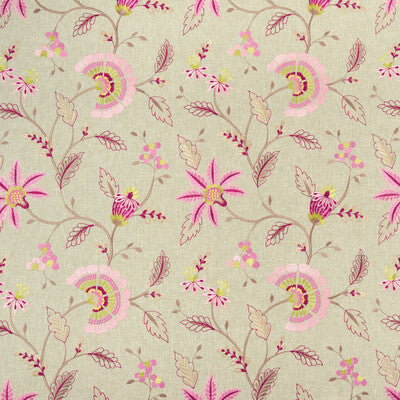 CLARKE AND CLARKE F1004/05.CAC.0 DELAMERE RASPBERRY Fabric - Eade's Wallpaper