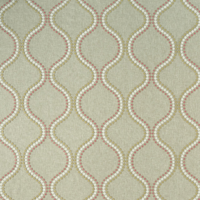 CLARKE AND CLARKE F1006/05.CAC.0 LAYTON PINK/APPLE Fabric - Eade's Wallpaper