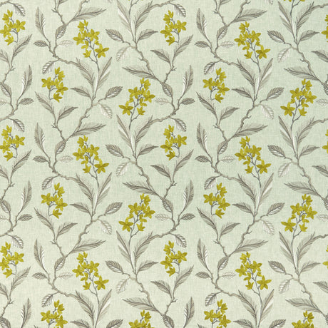 CLARKE AND CLARKE F1008/01.CAC.0 MELROSE CHARTREUSE Fabric - Eade's Wallpaper