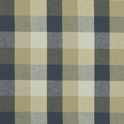 CLARKE AND CLARKE F1042/05.CAC.0 AUSTIN CHECK MIDNIGHT Fabric - Eade's Wallpaper