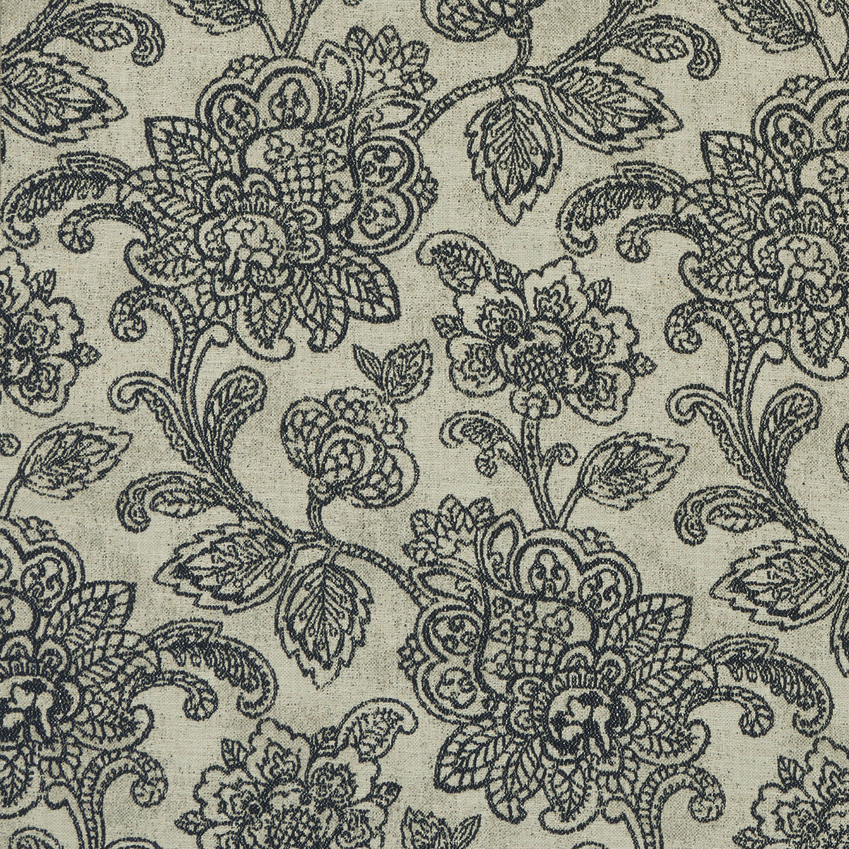 CLARKE AND CLARKE F1044/01.CAC.0 CRANBROOK CHARCOAL Fabric - Eade's Wallpaper
