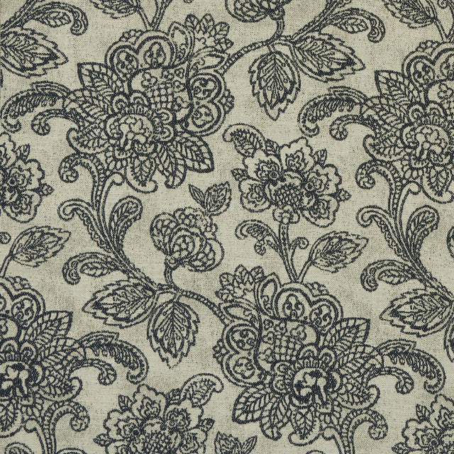 CLARKE AND CLARKE F1044/01.CAC.0 CRANBROOK CHARCOAL Fabric - Eade's Wallpaper