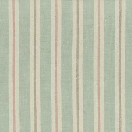 CLARKE AND CLARKE F1046/05.CAC.0 SACKVILLE STRIPE MINERAL/BLUSH Fabric - Eade's Wallpaper
