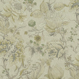 CLARKE AND CLARKE F1048/02.CAC.0 SISSINGHURST CITRON/NATURAL Fabric - Eade's Wallpaper