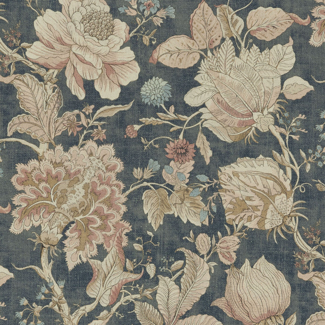 CLARKE AND CLARKE F1048/05.CAC.0 SISSINGHURST MIDNIGHT/SPICE Fabric - Eade's Wallpaper
