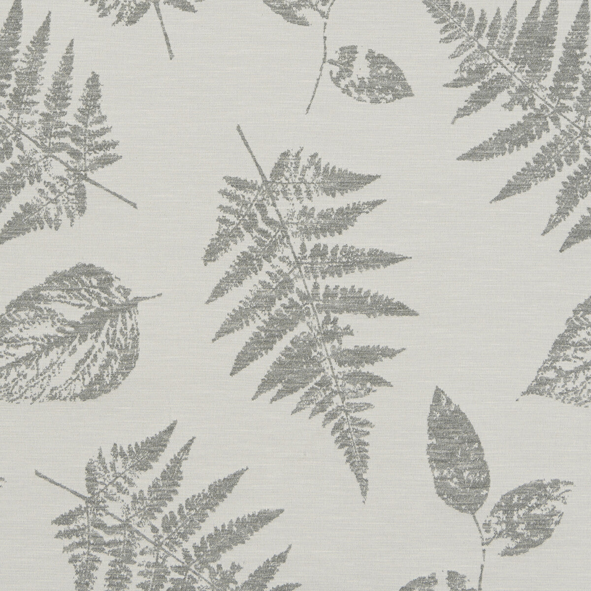 CLARKE AND CLARKE F1059/06.CAC.0 FOLIAGE SILVER Fabric - Eade's Wallpaper