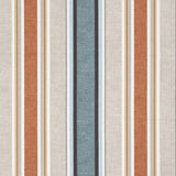 CLARKE AND CLARKE F1065/06.CAC.0 LUELLA TEAL/SPICE Fabric - Eade's Wallpaper