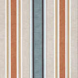 CLARKE AND CLARKE F1065/06.CAC.0 LUELLA TEAL/SPICE Fabric - Eade's Wallpaper