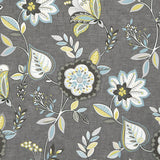 CLARKE AND CLARKE F1066/01.CAC.0 OCTAVIA CHARCOAL/CHARTREUSE Fabric - Eade's Wallpaper