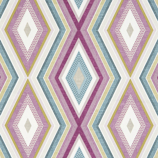 CLARKE AND CLARKE F1067/02.CAC.0 TERRAZZO DAMSON Fabric - Eade's Wallpaper