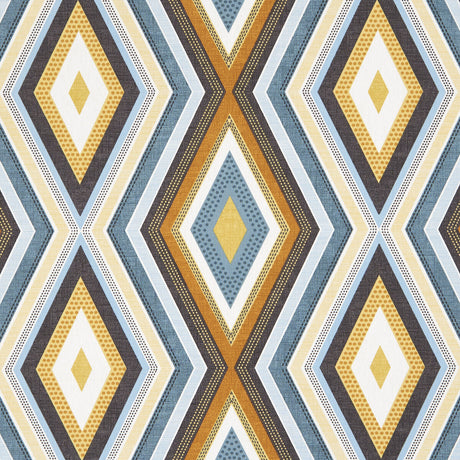 CLARKE AND CLARKE F1067/06.CAC.0 TERRAZZO TEAL/SPICE Fabric - Eade's Wallpaper