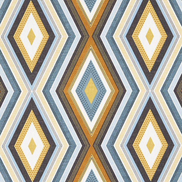 CLARKE AND CLARKE F1067/06.CAC.0 TERRAZZO TEAL/SPICE Fabric - Eade's Wallpaper