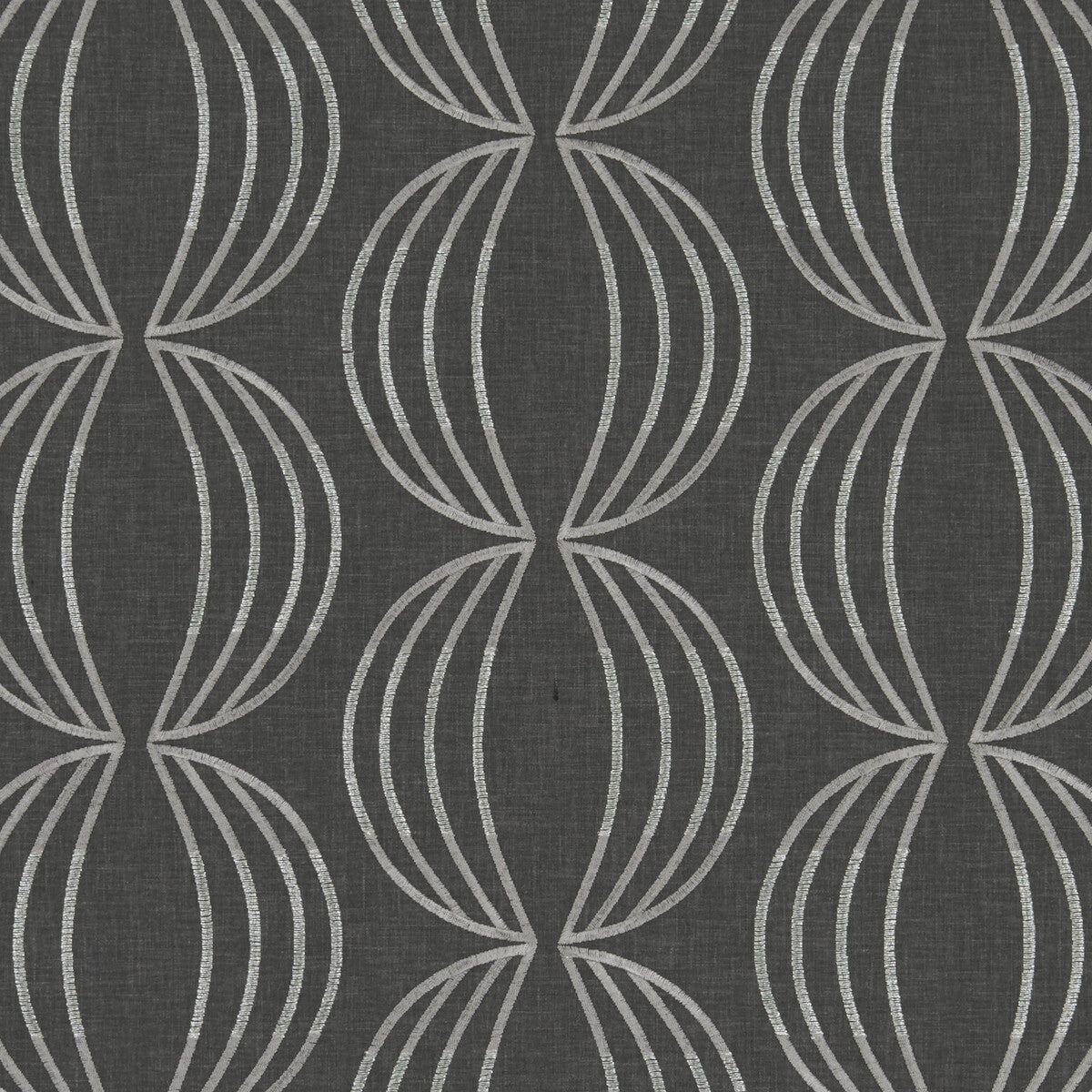 CLARKE AND CLARKE F1070/02.CAC.0 CARRAWAY CHARCOAL Fabric - Eade's Wallpaper