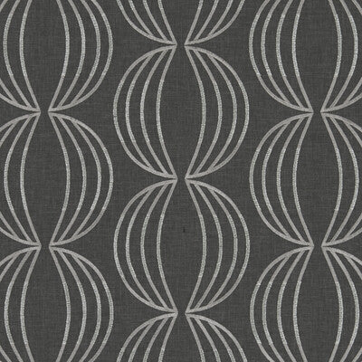 CLARKE AND CLARKE F1070/02.CAC.0 CARRAWAY CHARCOAL Fabric - Eade's Wallpaper