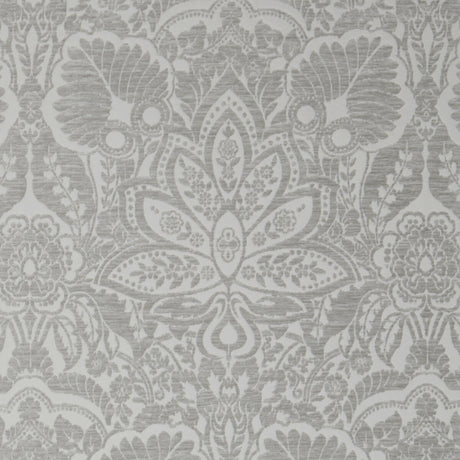 CLARKE AND CLARKE F1075/05.CAC.0 WALDORF SILVER Fabric - Eade's Wallpaper
