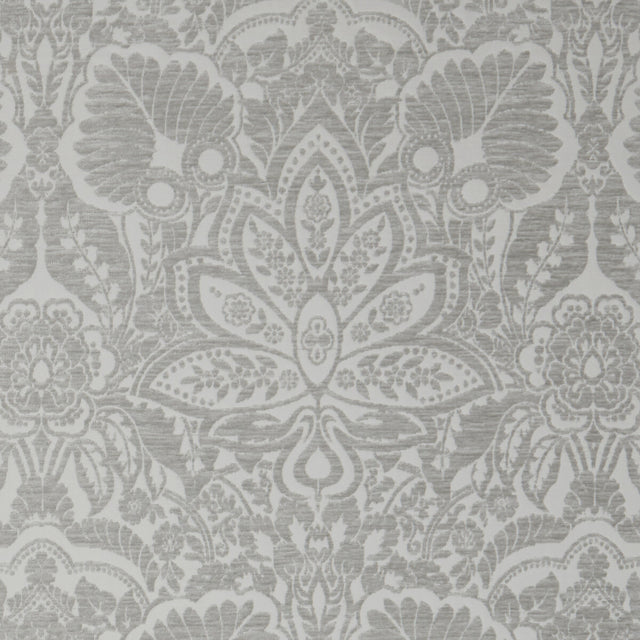 CLARKE AND CLARKE F1075/05.CAC.0 WALDORF SILVER Fabric - Eade's Wallpaper
