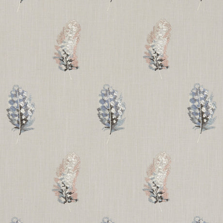 CLARKE AND CLARKE F1082/01.CAC.0 PLUMIS BLUSH/LINEN Fabric - Eade's Wallpaper