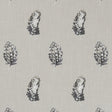 CLARKE AND CLARKE F1082/02.CAC.0 PLUMIS CHARCOAL/LINEN Fabric - Eade's Wallpaper