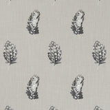 CLARKE AND CLARKE F1082/02.CAC.0 PLUMIS CHARCOAL/LINEN Fabric - Eade's Wallpaper