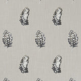 CLARKE AND CLARKE F1082/02.CAC.0 PLUMIS CHARCOAL/LINEN Fabric - Eade's Wallpaper