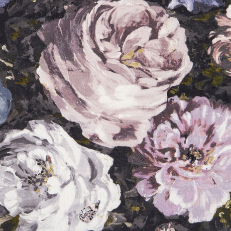 CLARKE AND CLARKE F1088/01.CAC.0 FLORETTA BLUSH/CHARCOAL Fabric - Eade's Wallpaper