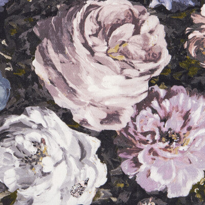 CLARKE AND CLARKE F1088/01.CAC.0 FLORETTA BLUSH/CHARCOAL Fabric - Eade's Wallpaper