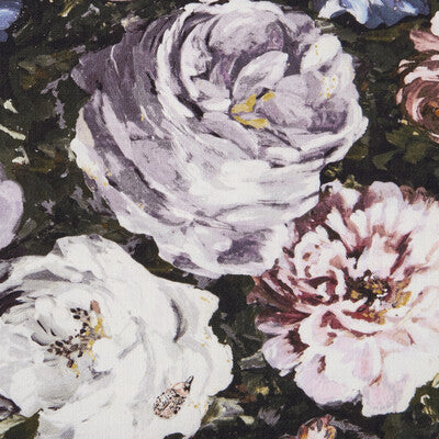CLARKE AND CLARKE F1088/03.CAC.0 FLORETTA HEATHER/EBONY Fabric - Eade's Wallpaper
