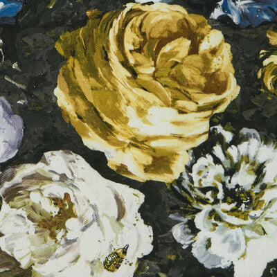 CLARKE AND CLARKE F1088/04.CAC.0 FLORETTA MINERAL/CHARCOAL Fabric - Eade's Wallpaper