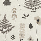 CLARKE AND CLARKE F1089/02.CAC.0 HERBARIUM CHARCOAL/NATURAL Fabric - Eade's Wallpaper