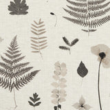 CLARKE AND CLARKE F1089/02.CAC.0 HERBARIUM CHARCOAL/NATURAL Fabric - Eade's Wallpaper