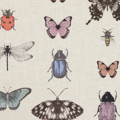 CLARKE AND CLARKE F1093/01.CAC.0 PAPILIO BLUSH/NATURAL Fabric - Eade's Wallpaper
