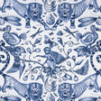 CLARKE AND CLARKE F1109/01.CAC.0 EXTINCT BLUE Fabric - Eade's Wallpaper