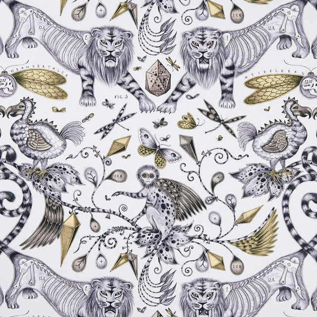 CLARKE AND CLARKE F1109/02.CAC.0 EXTINCT GOLD Fabric - Eade's Wallpaper