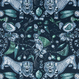 CLARKE AND CLARKE F1109/04.CAC.0 EXTINCT NAVY Fabric - Eade's Wallpaper