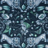 CLARKE AND CLARKE F1109/04.CAC.0 EXTINCT NAVY Fabric - Eade's Wallpaper