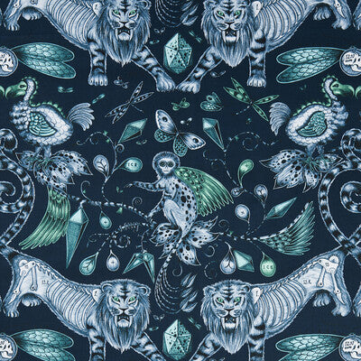 CLARKE AND CLARKE F1109/04.CAC.0 EXTINCT NAVY Fabric - Eade's Wallpaper