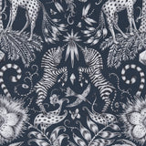 CLARKE AND CLARKE F1111/05.CAC.0 KRUGER NAVY Fabric - Eade's Wallpaper