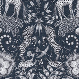CLARKE AND CLARKE F1111/05.CAC.0 KRUGER NAVY Fabric - Eade's Wallpaper