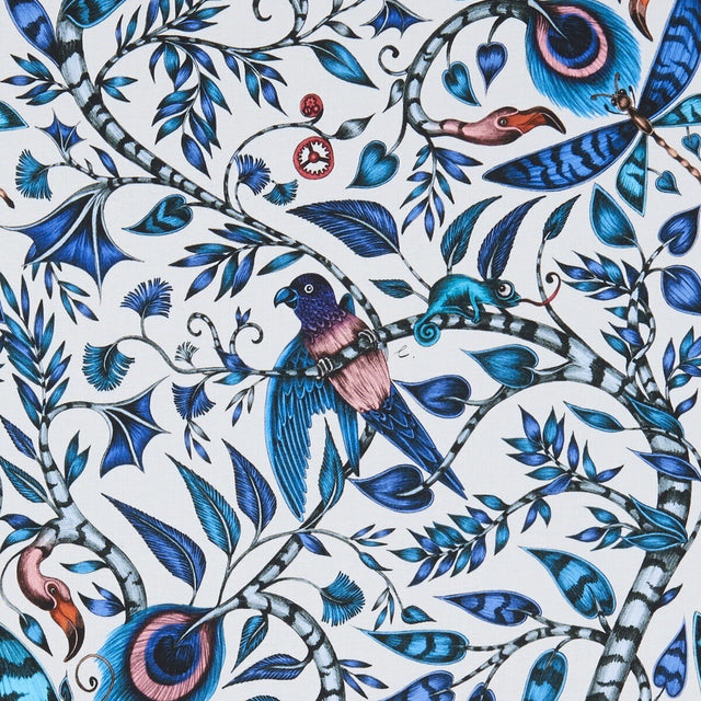 CLARKE AND CLARKE F1113/01.CAC.0 ROUSSEAU BLUE Fabric - Eade's Wallpaper