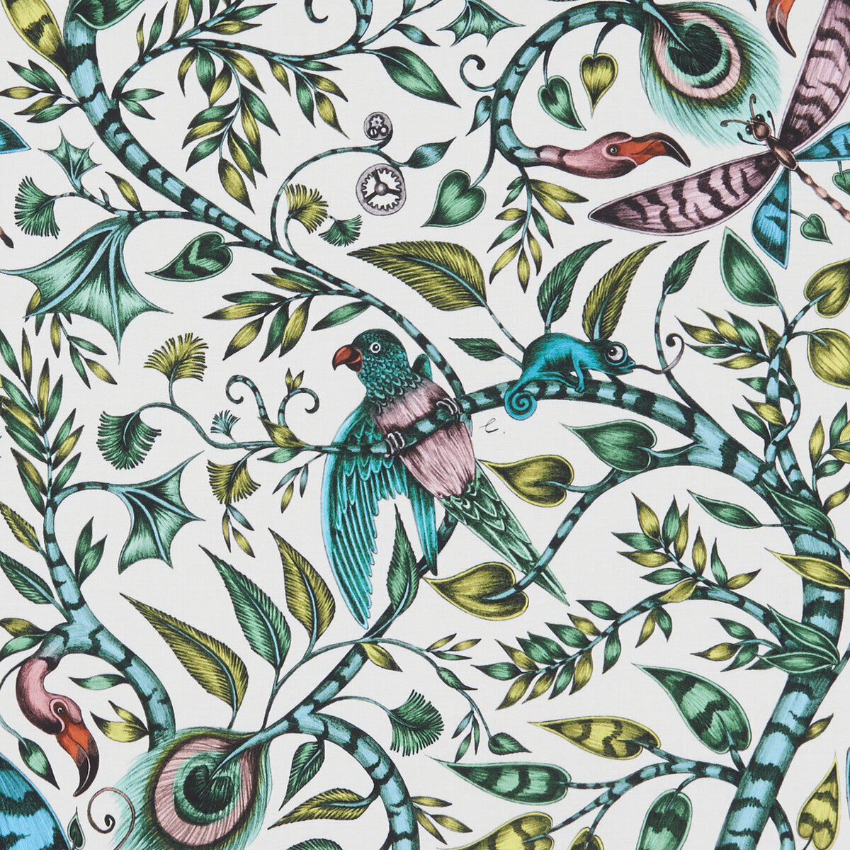 CLARKE AND CLARKE F1113/03.CAC.0 ROUSSEAU JUNGLE Fabric - Eade's Wallpaper