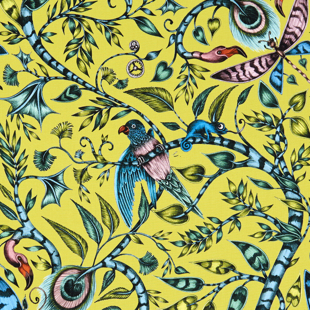 CLARKE AND CLARKE F1113/04.CAC.0 ROUSSEAU LIME Fabric - Eade's Wallpaper