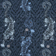 CLARKE AND CLARKE F1114/02.CAC.0 TIGRIS NAVY Fabric - Eade's Wallpaper