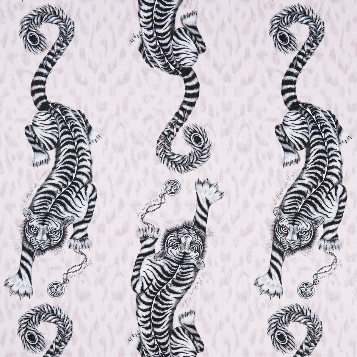 CLARKE AND CLARKE F1114/03.CAC.0 TIGRIS PINK Fabric - Eade's Wallpaper