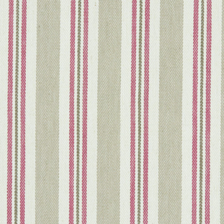 CLARKE AND CLARKE F1119/05.CAC.0 ALDERTON RASPBERRY/LINEN Fabric - Eade's Wallpaper